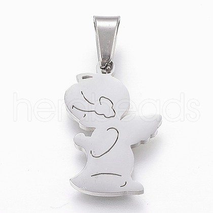 Tarnish Resistant 304 Stainless Steel Pendants STAS-F165-39P-1