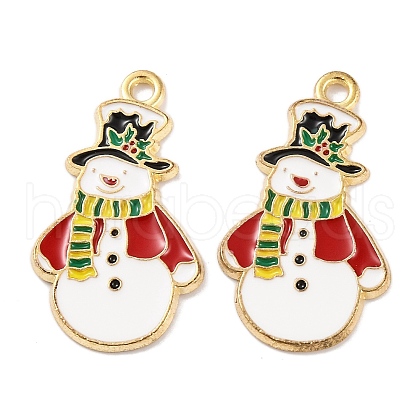 Christmas Theme Rack Plating Alloy Pendants FIND-M020-04G-07-1