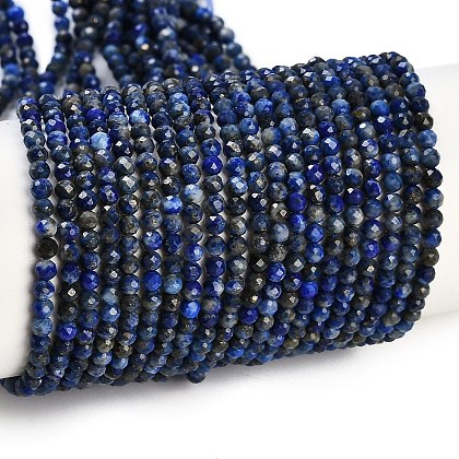 Natural Lapis Lazuli Beads Strands X-G-Z035-A01-02A-1