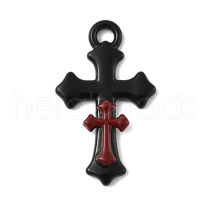 Alloy Pendants with Enamel PALLOY-V005-02G-1