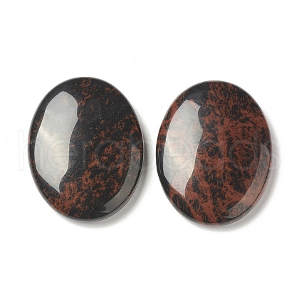 Mother's Day Gifts Natural Mahogany Obsidian Worry Stone for Anxiety Therapy G-B036-01L-1