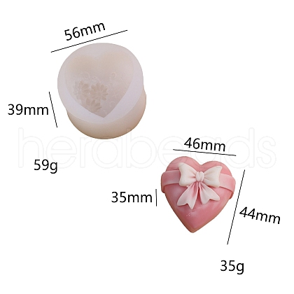 DIY Heart Shape Food Grade Candle Silicone Molds PW-WGD631A-04-1