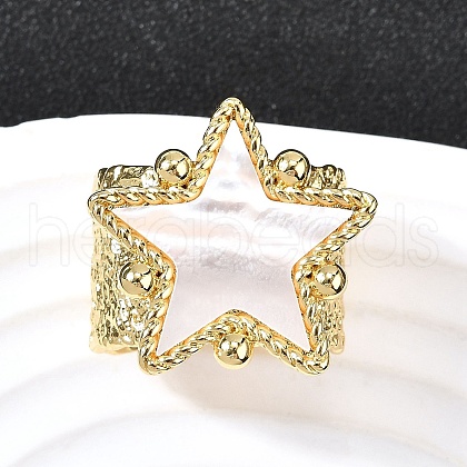 Brass Cuff Rings for Women RJEW-F183-02A-G-1