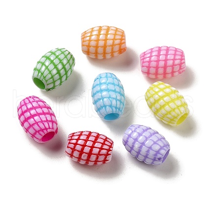 Opaque Acrylic European Beads OACR-E039-09-1