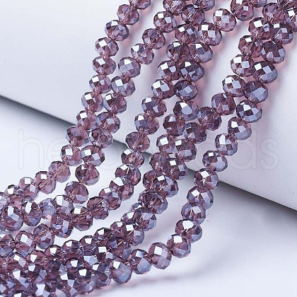 Electroplate Glass Beads Strands EGLA-A034-T6mm-A05-1