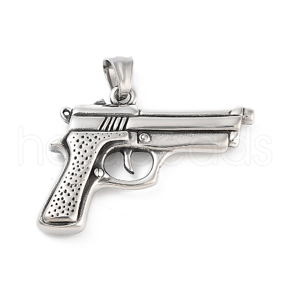 Retro 304 Stainless Steel Pendants STAS-I205-06AS-A-1