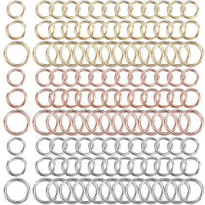 SUNNYCLUE 720Pcs 9 Styles 304 Stainless Steel Jump Rings STAS-SC0006-11-1