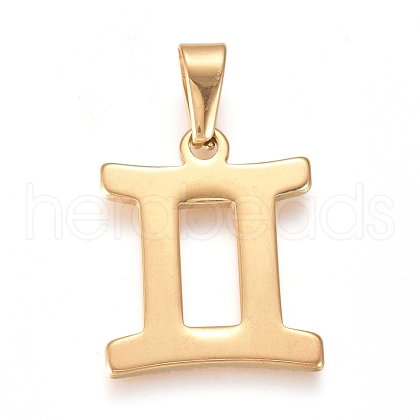 304 Stainless Steel Pendants STAS-L210-06K-G-1