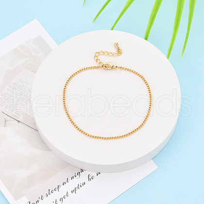 Brass Curb Chain Bracelets for Women BJEW-N032-08D-G-1