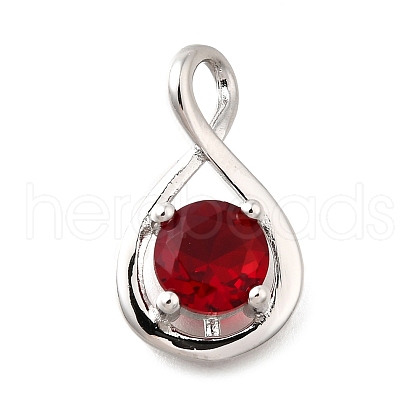 925 Sterling Silver Pave Cubic Zirconia Pendants STER-V001-03P-07-1