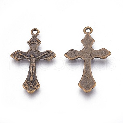 Tibetan Style Crucifix Pendants X-MLF11118Y-NF-1