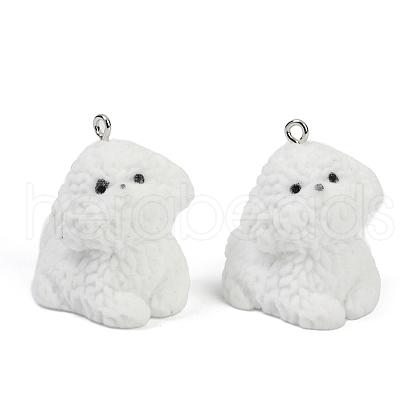 Flocky Resin Pendants FIND-A052-06J-1