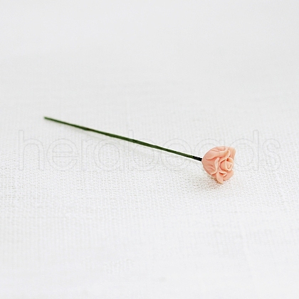 Resin Simulation Rose Model with Iron Wire PW-WG49153-01-1