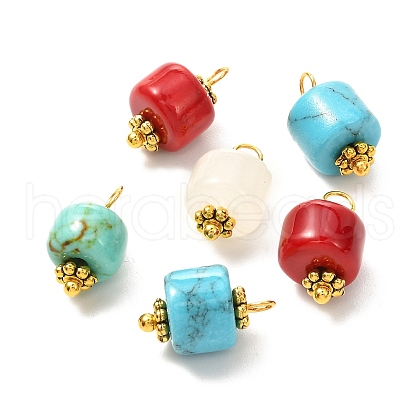 Natural Mixed Gemstone Pendants PALLOY-JF01059-1