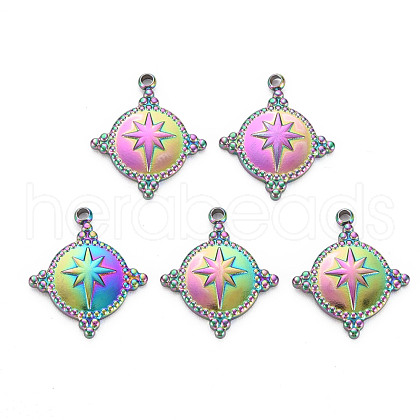 201 Stainless Steel Pendants STAS-S119-035-1