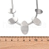 304 Stainless Steel Oval Bib Necklaces NJEW-R026-29P-5