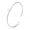 Rack Plating Brass Micro Pave Clear Cubic Zirconia Letter Open Cuff Bangles BJEW-A018-01P-L-1