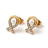 Fish Ion Plating(IP) 304 Stainless Steel Stud Earrings EJEW-A081-17G-2