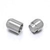 Barrel 304 Stainless Steel Magnetic Clasps with Glue-in Ends STAS-D059-18E-2