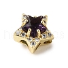 Brass Micro Pave Cubic Zirconia Beads KK-D379-01G-12-2