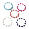 Dyed Synthetic Turquoise Beads Bangles for Women BJEW-JB11903-2