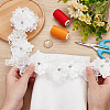 Double Layer Polyester Flower Lace Ribbons DIY-WH0656-60C-4