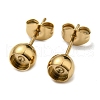 PVD Vacuum Plating 201 Stainless Steel Stud Earring Settings STAS-G311-03G-1
