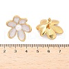 Flower 304 Stainless Steel Stud Earrings EJEW-C142-02G-02-4