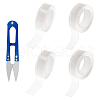 DICOSMETIC 4 Rolls 2 Style Transparent Acrylic Double Sided Adhesive Tape AJEW-DC0001-43-1