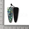 2Pcs Natural Abalone Shell/Paua Shell Pendants SHEL-A005-01E-3