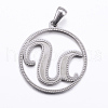 304 Stainless Steel Pendants STAS-K162-074P-1