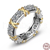 Rhodium Plated 925 Sterling Silver Micro Pave Clear Cubic Zirconia Finger Ring for Women RJEW-F150-09B-P-4