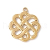 Ion Plating(IP) 201 Stainless Steel Pendants STAS-K242-07G-1