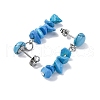 Natural Mixed Stone Dangle Stud Earrings EJEW-JE06371-5