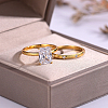 925 Sterling Silver Pave Cubic Zirconia Finger Rings for Couple AG7275-2-1