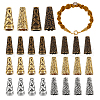   90Pcs 6 Styles Tibetan Style Apetalous Alloy Bead Cone FIND-PH0021-18-1