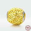 Rhodium Plated 925 Sterling Silver Euorpean Beads STER-FF0012-06GP-2