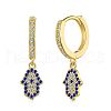 925 Sterling Silver Micro Pave Cubic Zirconia Hoop Earrings for Women EJEW-P231-65G-1