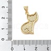 Brass Micro Pave Clear Cubic Zirconia Pendant KK-I712-59G-01-3