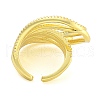 Brass Micro Pave Clear Cubic Zirconia Cuff Finger Rings RJEW-B069-06G-3