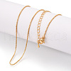 Brass Box Chains Necklaces NJEW-N054-06G-1