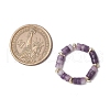 Hematite Beads & Natural Natural Lepidolite Finger Rings for Women RJEW-JR00873-07-3