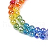 Electroplate Glass Beads Strands EGLA-D300-06-8mm-3