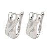 Rectangle Brass Hoop Earrings EJEW-D320-21P-4