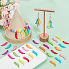 SUNNYCLUE 200Pcs Colorful Acrylic Pendants MACR-SC0001-22-4