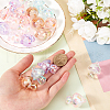 SUNNYCLUE 24Pcs 6 Colors Bubble Style Transparent Acrylic Pendants MUSH-SC0001-01-3