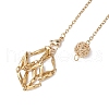 Stainless Steel Braided Chain Macrame Pouch Empty Stone Holder Dowsing Pendulums PALLOY-JF02737-02-4