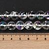 Electroplated Natural Quartz Crystal Beads Strands G-K285-09-10mm-02-4