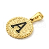 Ion Plating(IP) 304 Stainless Steel Enamel Pendants STAS-R231-19A-G-2