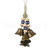 Iron Witch Bells for Door Knob Protection HJEW-JM02186-1